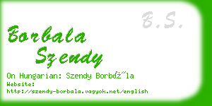 borbala szendy business card